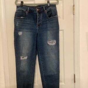 Maurices Distressed Button Fly Women’s Jeans, Size 14 Regular
